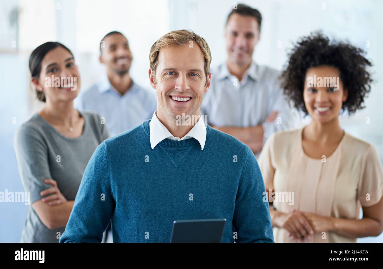 My team can achieve anything. Portrait of a group of diverse colleagues ...