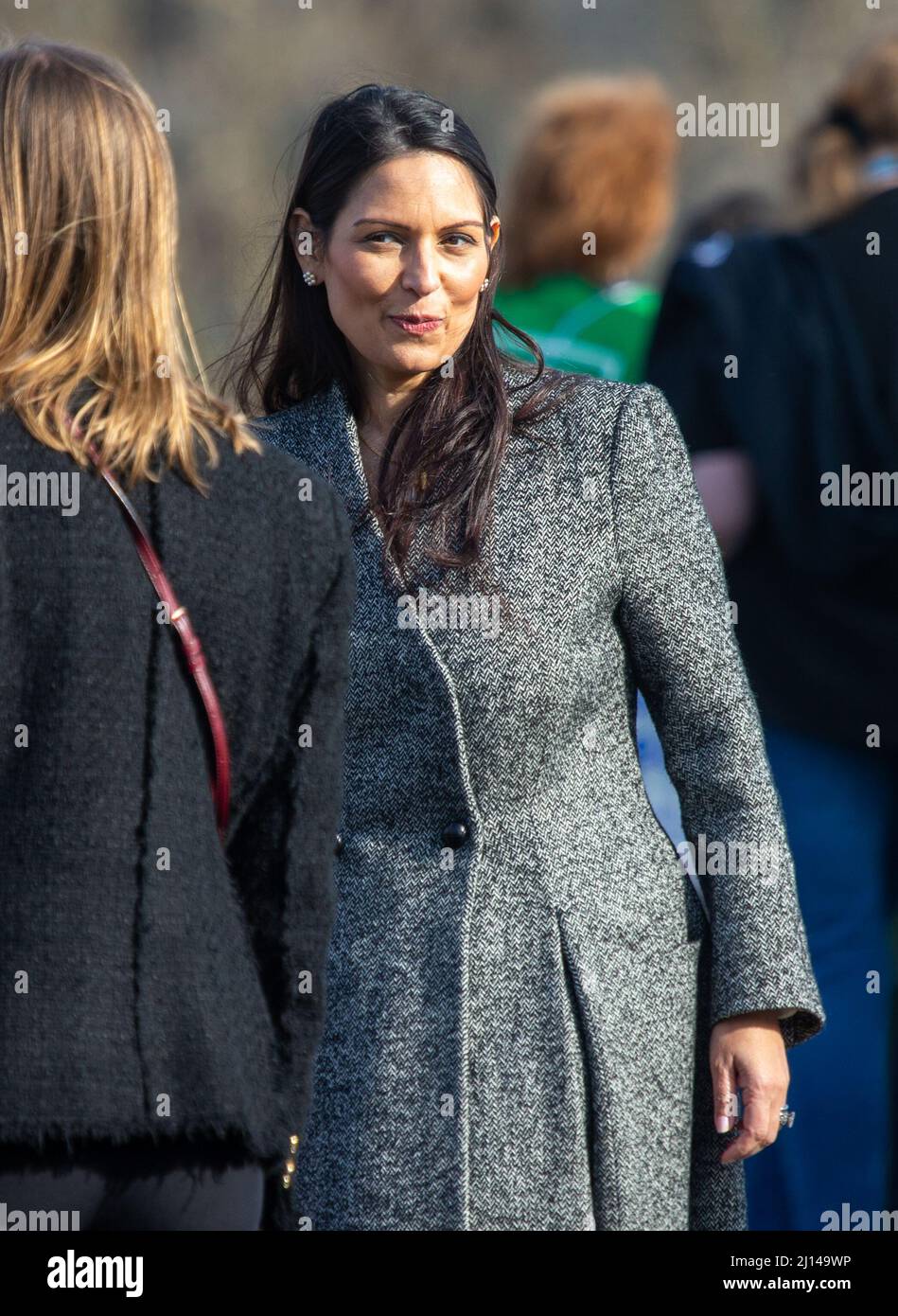 London, England, UK. 22nd Mar, 2022. Home Secretary PRITI PATEL Is Seen ...