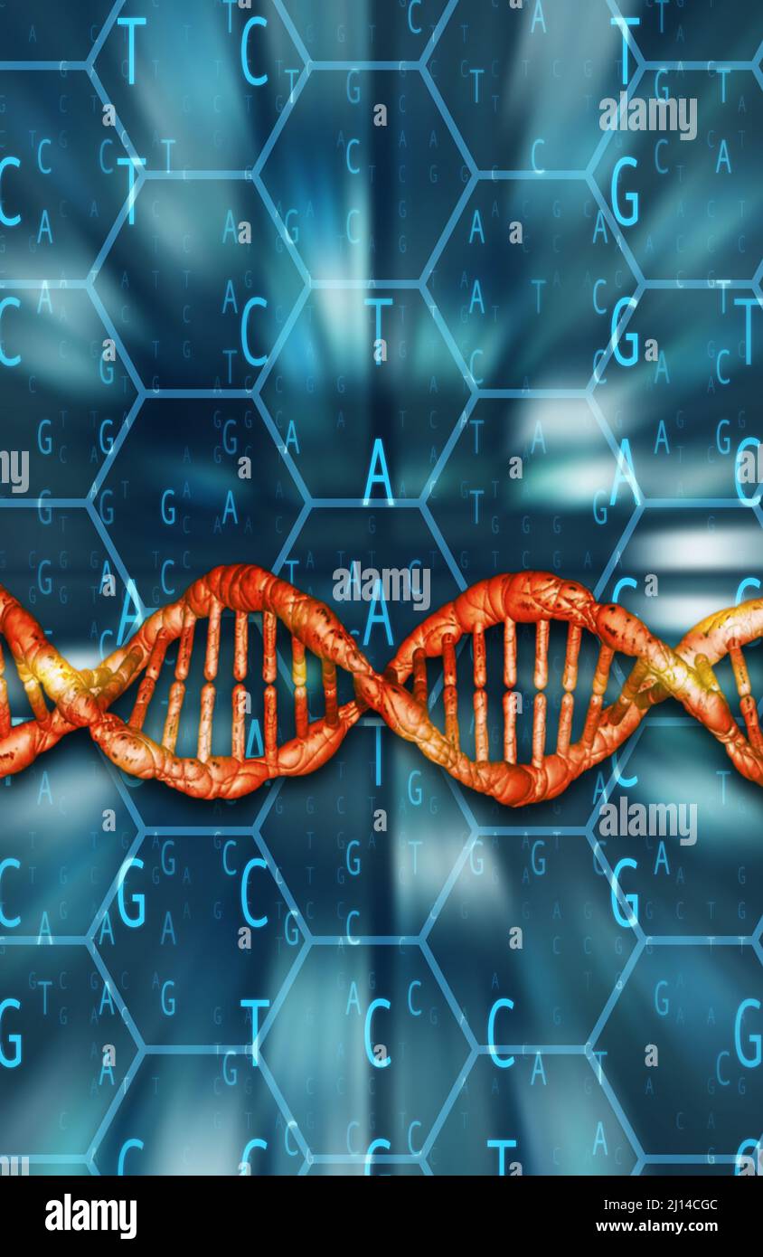 DNA sequence pattern background and DNA helix Stock Photo Alamy