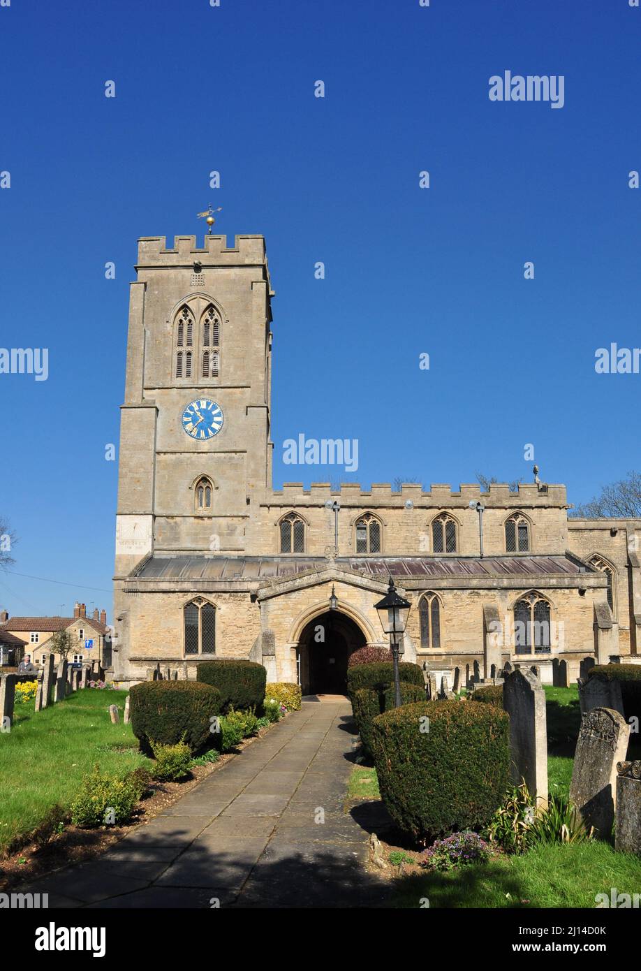 St Guthlac's Church in Church Street, Market Deeping, Lincolnshire, England, UK Stock Photo