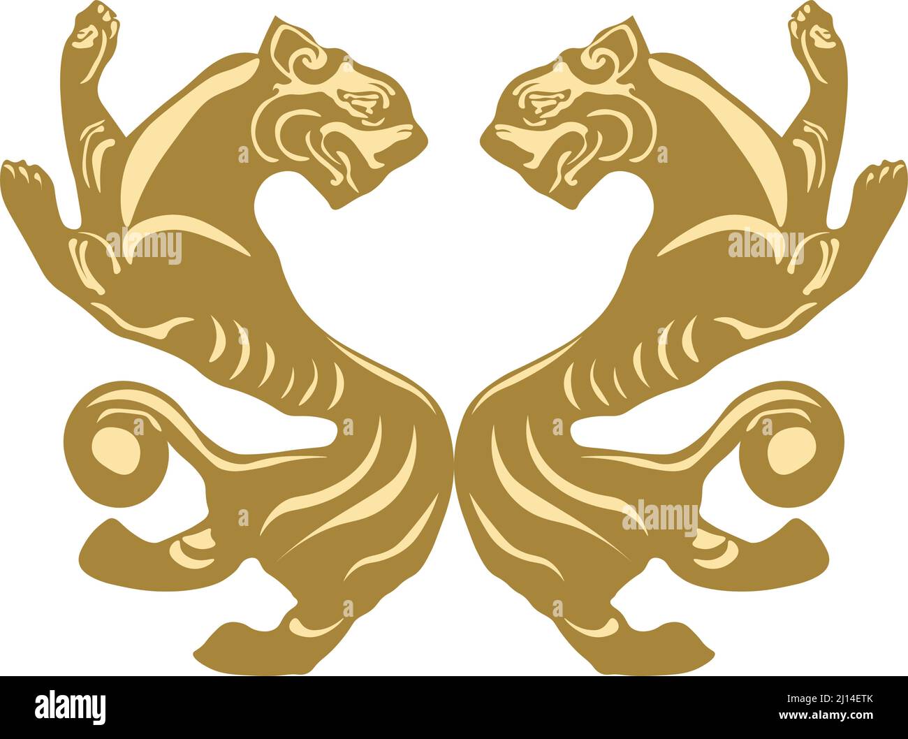 lions. Ancient Scythian symbol. History of Ukraine. Scythians. Golden  decoration. ukraine aesthetics Stock Vector Image & Art - Alamy
