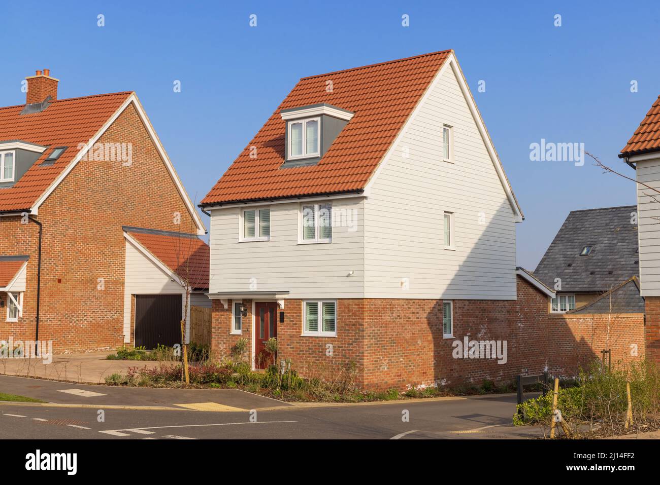 Detached new build home in the St Michael's Hurst housing estate