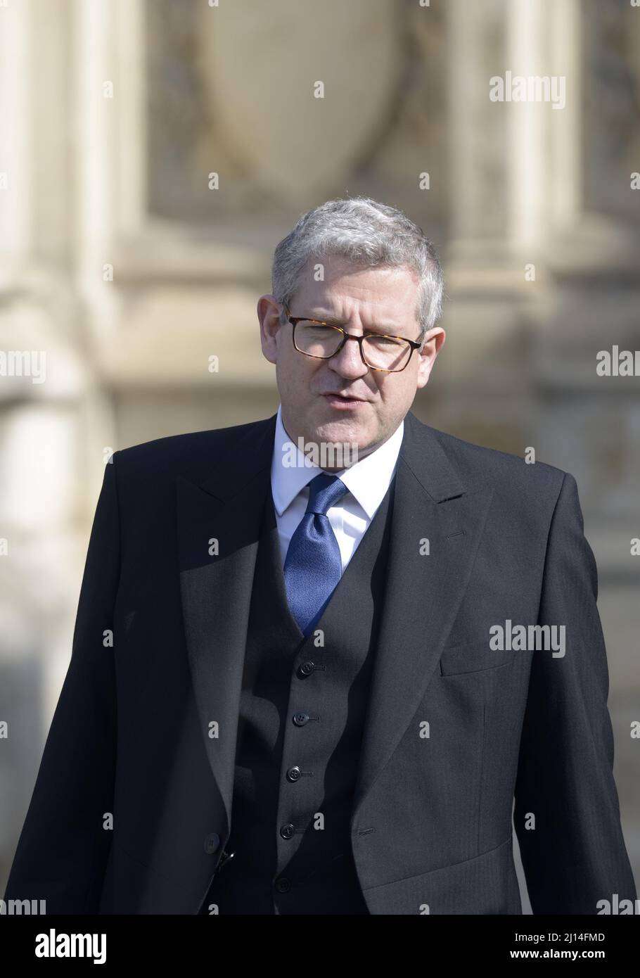 Andrew Parker / Baron Parker of Minsmere - Lord Chamberlain of the Royal Household - attending the Memorial Service for Dame Vera Lynn at Westminster Stock Photo