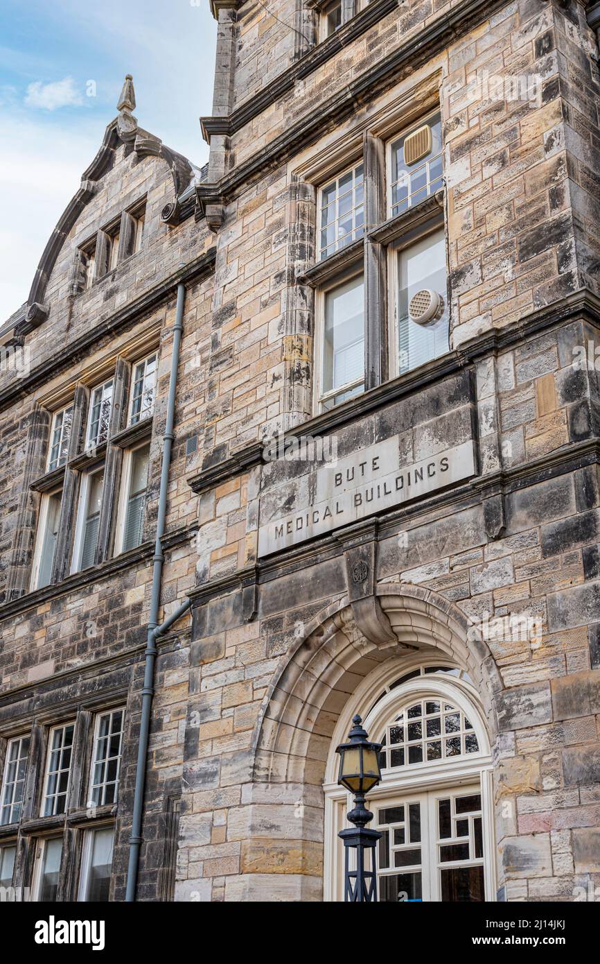 The St Andrews School of Medicine (Bute Medical Buildings), University of St Andrews, Fife, Scotland UK Stock Photo