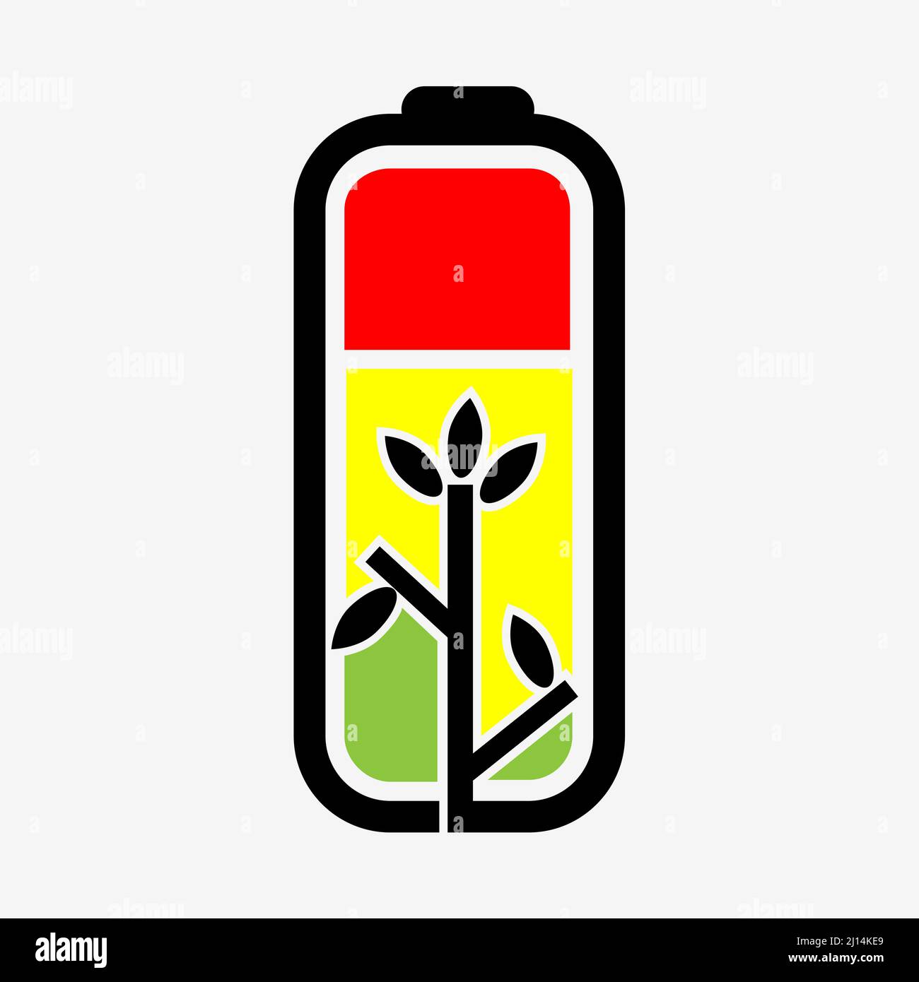 Eco battery logo vector. Flat design. Vector Illustration on white background. Stock Vector