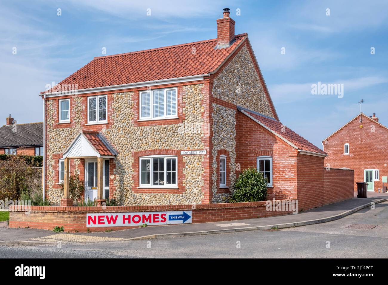 New homes for sale in the Norfolk village of Gayton Stock Photo Alamy