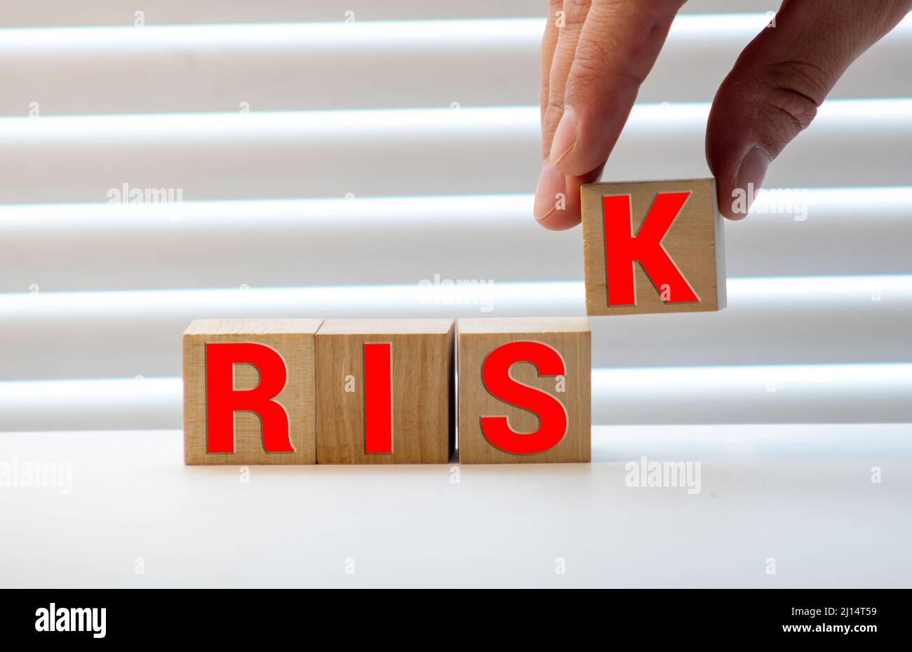 RISK word made with building blocks, concept Stock Photo - Alamy