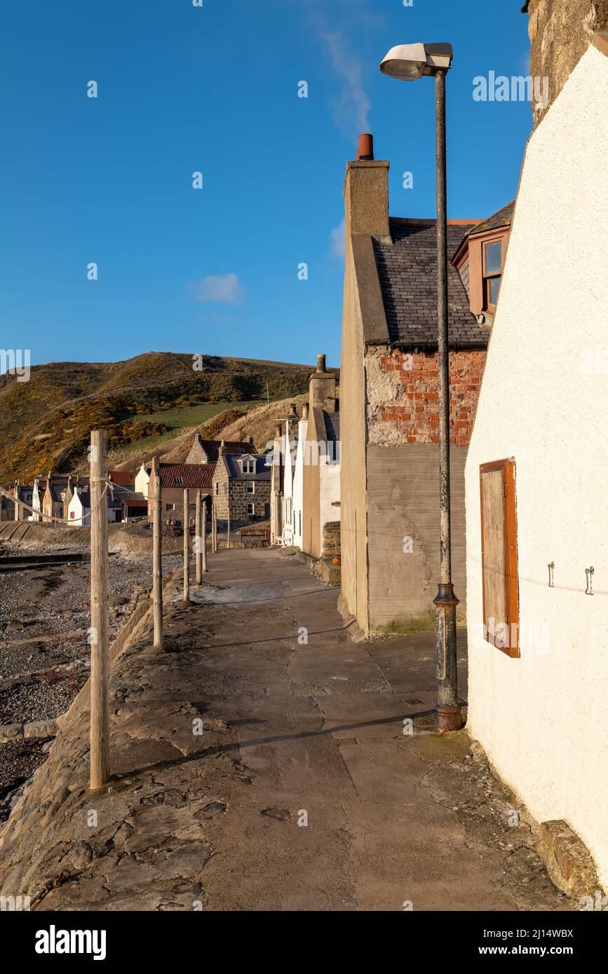 20 March 2022. Crovie, Aberdeenshire, Scotland. Stock Photo