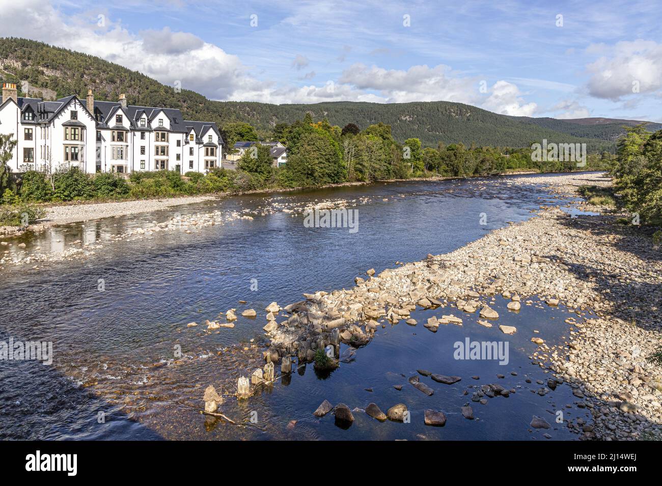 The Monaltrie beside the River Dee at Ballater, Aberdeenshire, Scotland UK Stock Photo