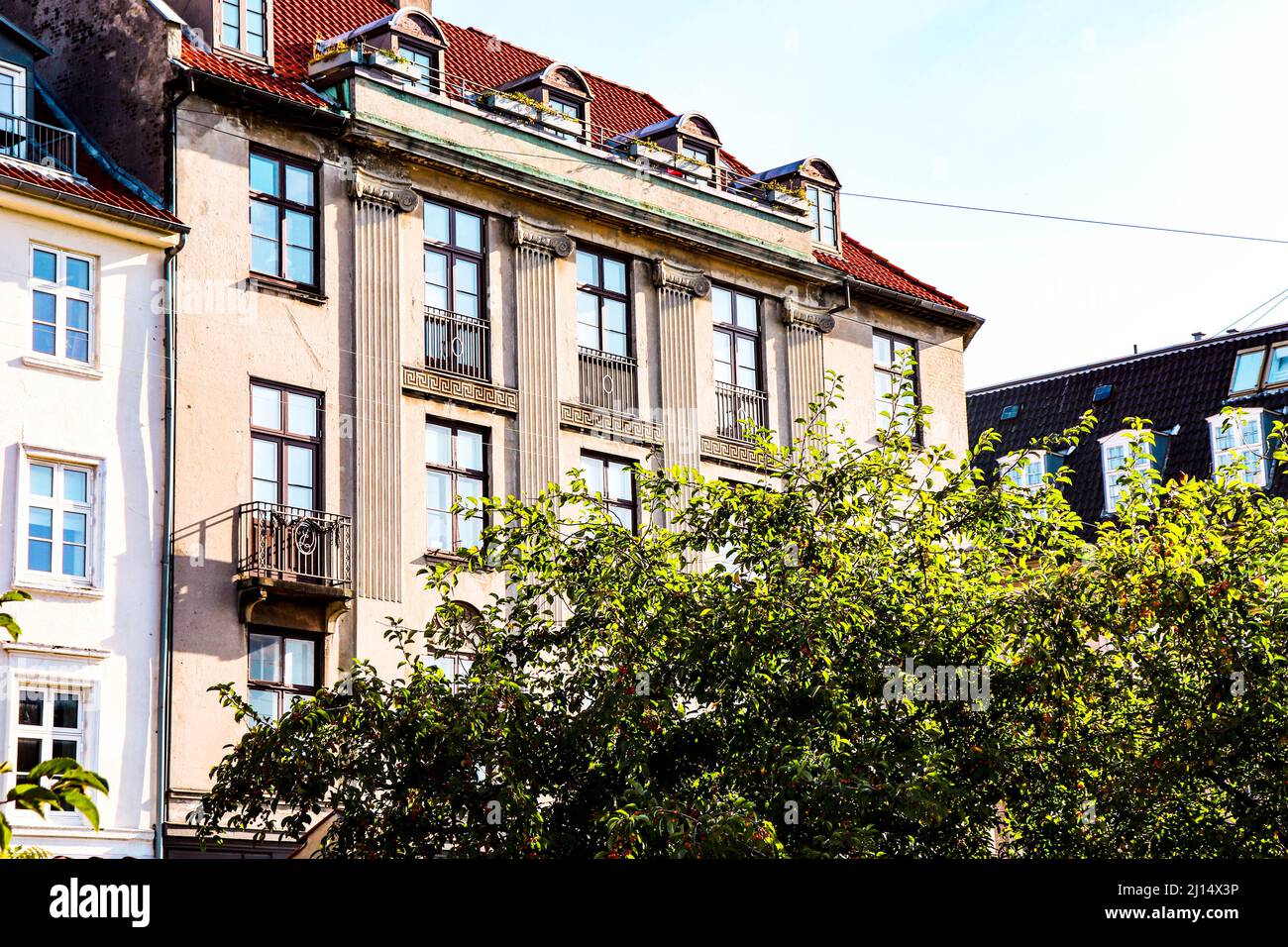 House facade in Copenhagen, Denmark. Real estate investment Stock Photo