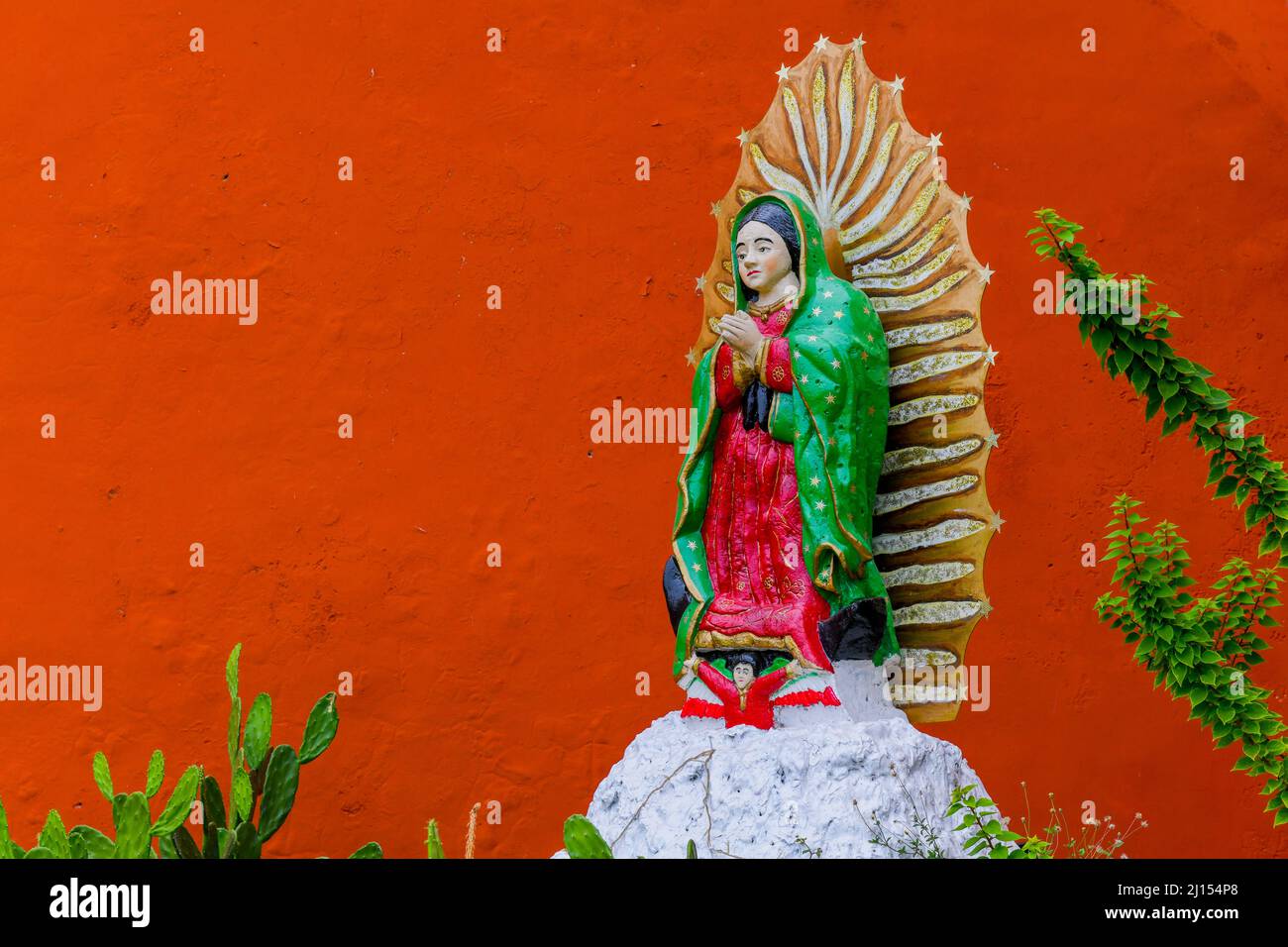 Our Lady of Guadalupe statue, Yucatan , Mexico Stock Photo Alamy
