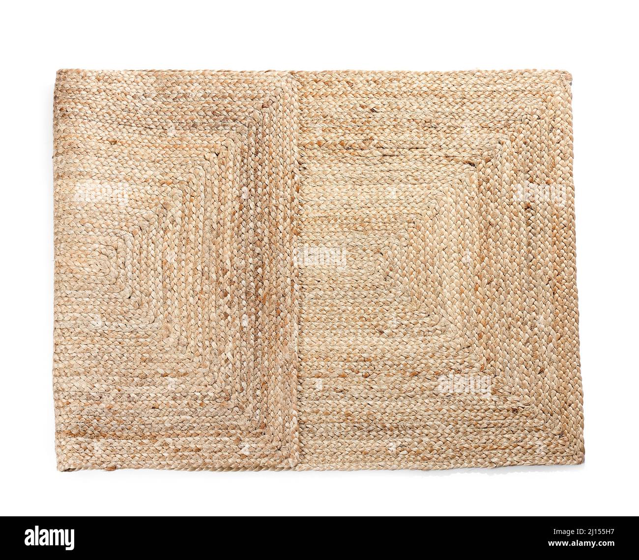 Wicker carpet on white background Stock Photo - Alamy
