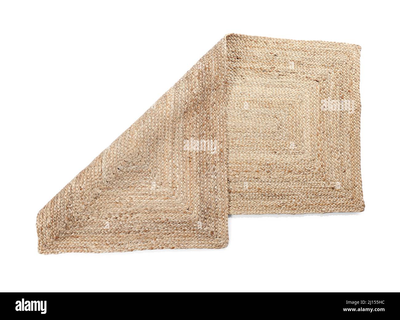 Wicker carpet on white background Stock Photo - Alamy