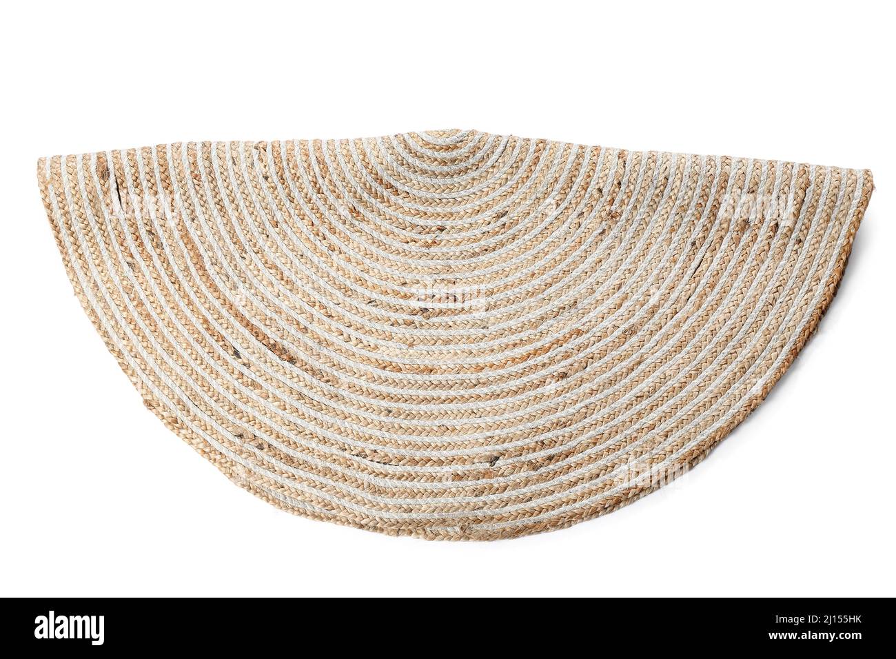 Wicker carpet on white background Stock Photo - Alamy