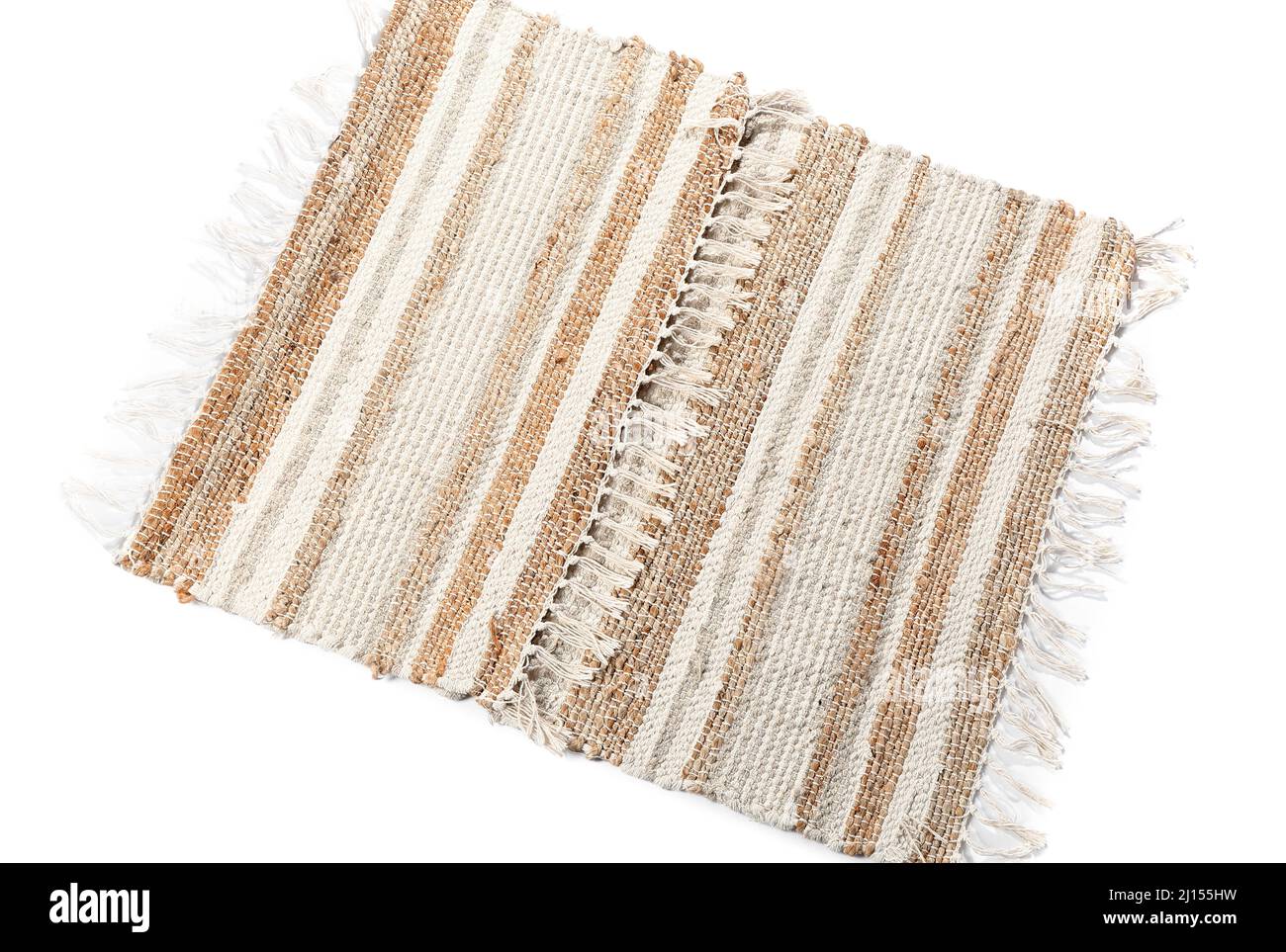 Striped carpet on white background Stock Photo Alamy