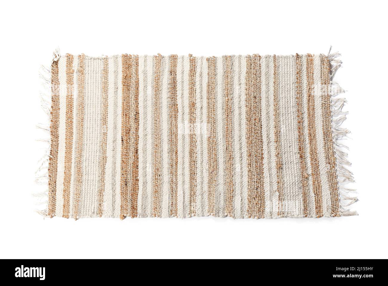 Striped carpet on white background Stock Photo Alamy