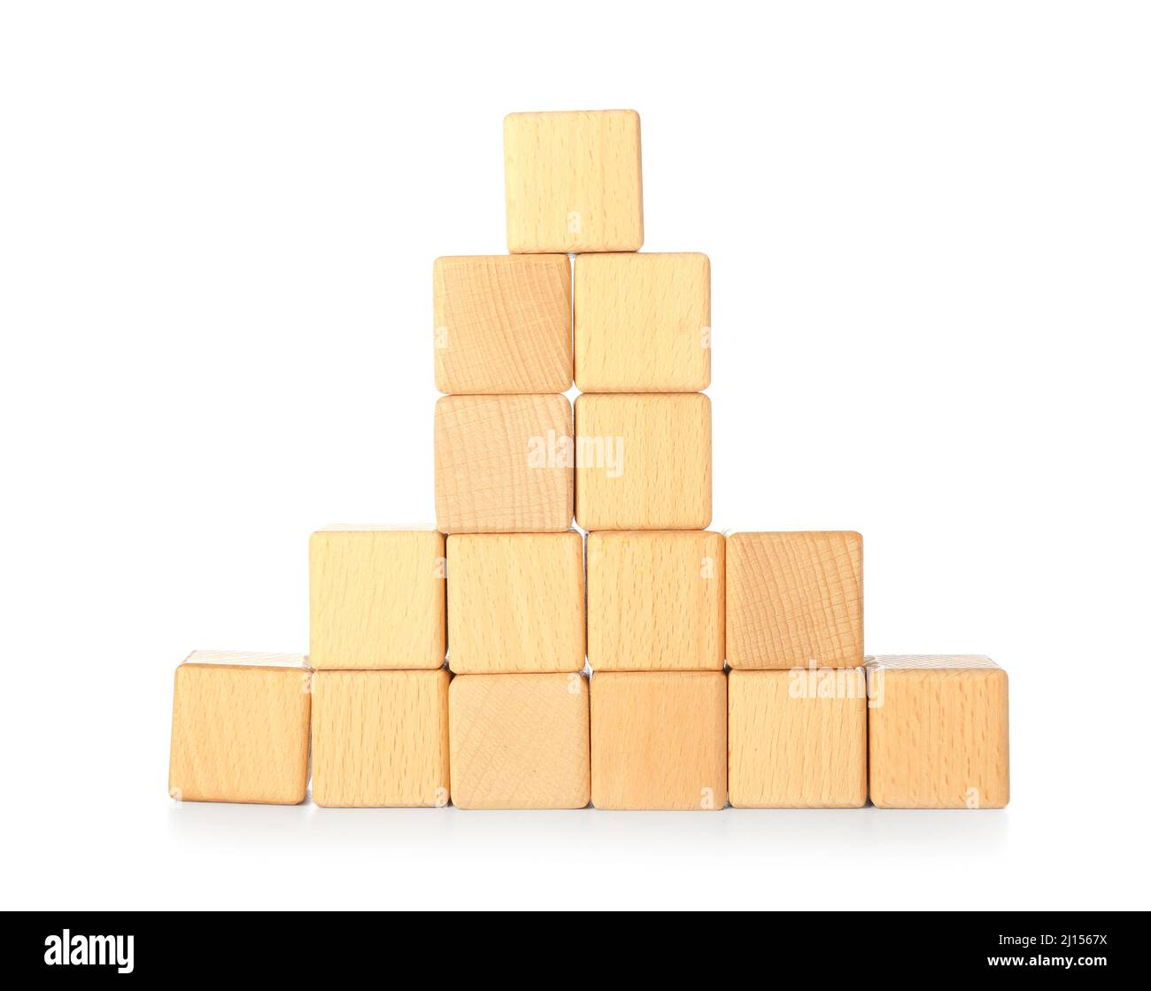 Many wooden cubes isolated on white Stock Photo - Alamy
