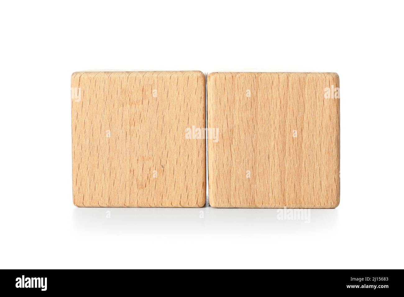 Wooden cubes isolated on white Stock Photo - Alamy