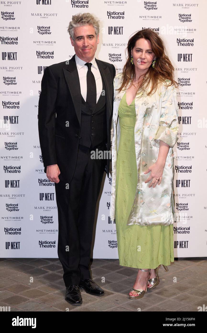 London, UK . 22 March, 2022 . Stephan Mangan and Louise Delamare attending the National Theatre Up Next Gala  at the National Theatre Southbank Credit:  Alan D West/Alamy Live News Stock Photo