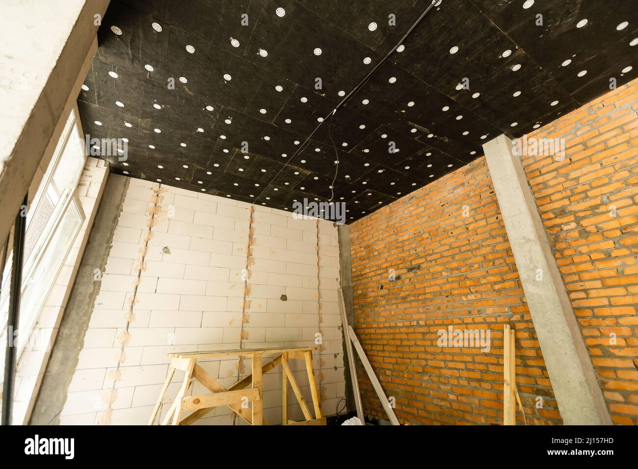 Interior of apartment during on the renovation and construction Stock