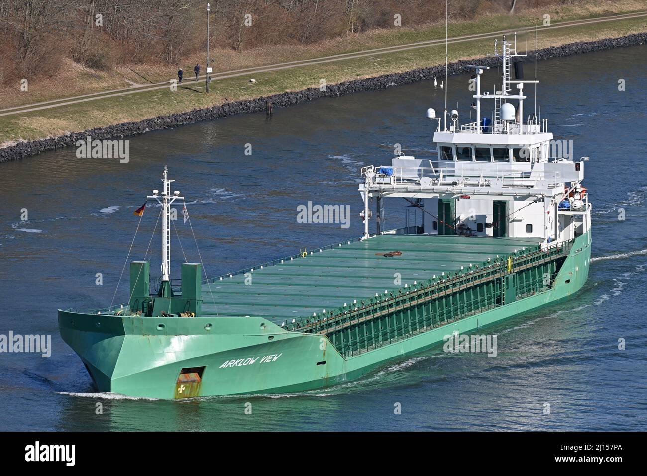 ARKLOW VIEW passing the KIel Canal Stock Photo