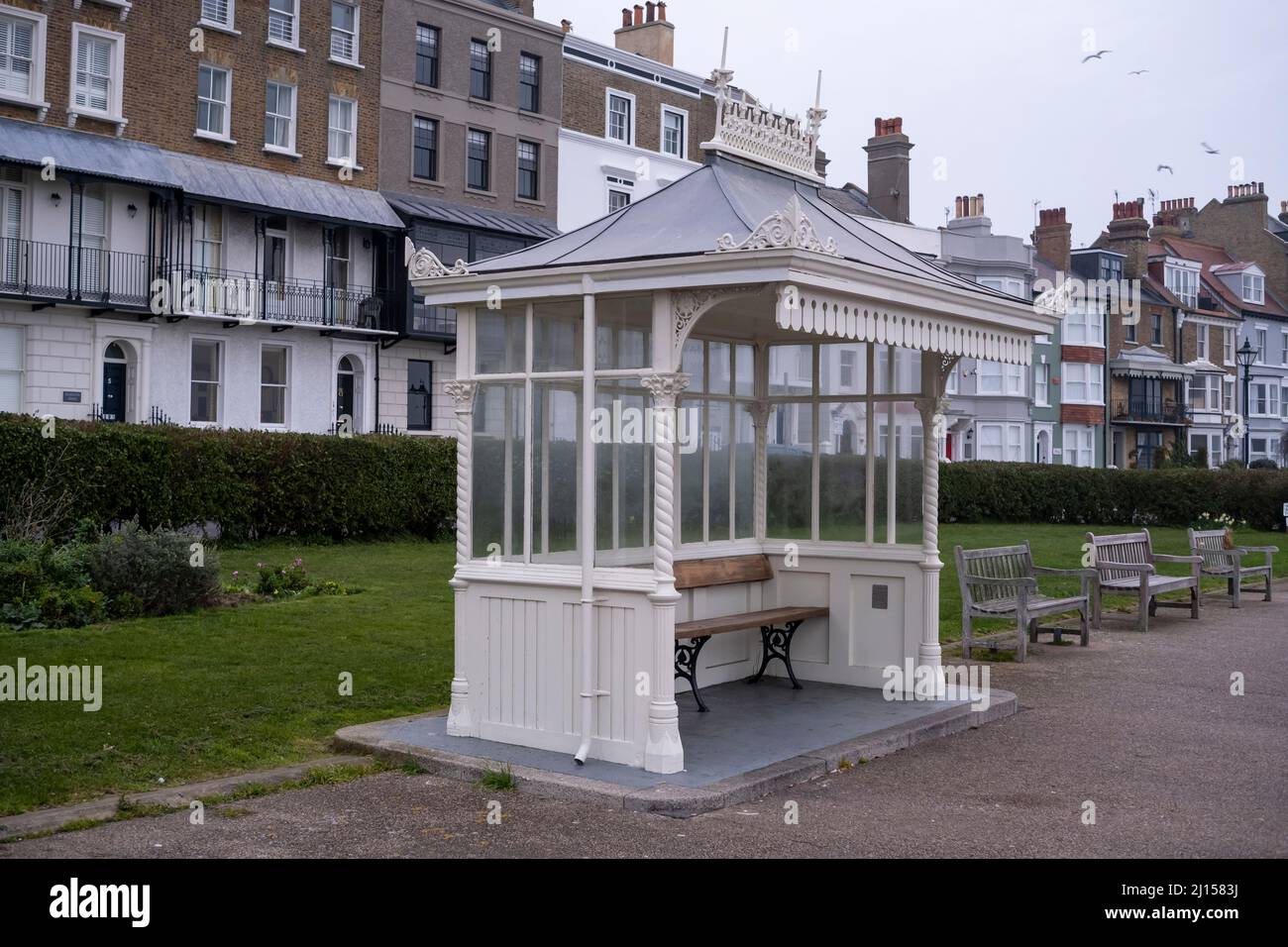 Victorian Ramsgate A Victorian shelter in the seaside town of Ramsgate Kent Stock Photo ...