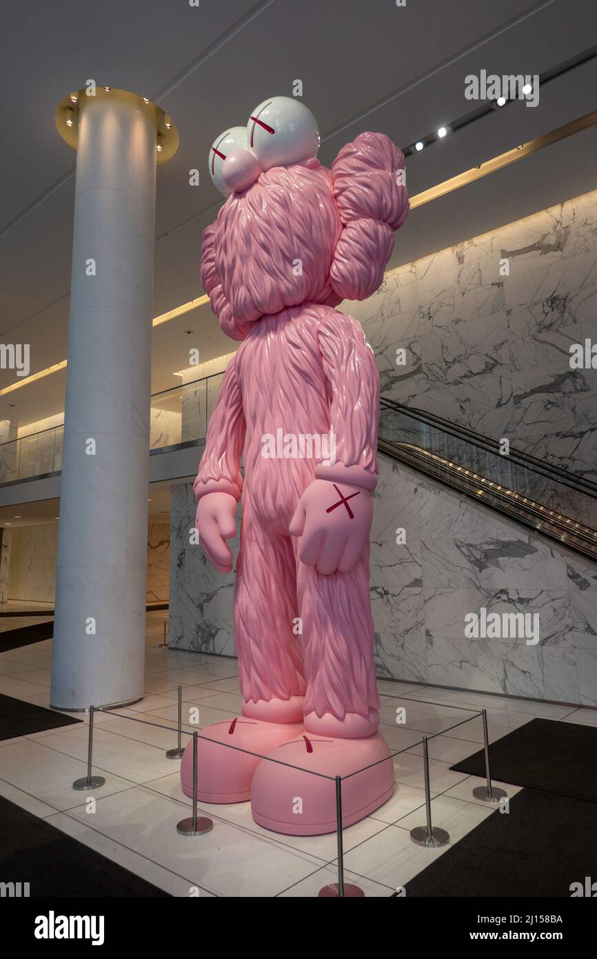 BFF is a sculpture by KAWS in the lobby of 280 Park Avenue