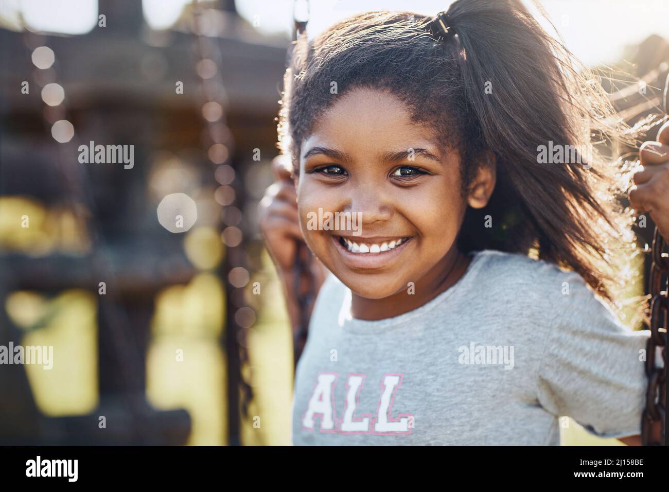 Being young means having days of fun. Portrait of an adorable little