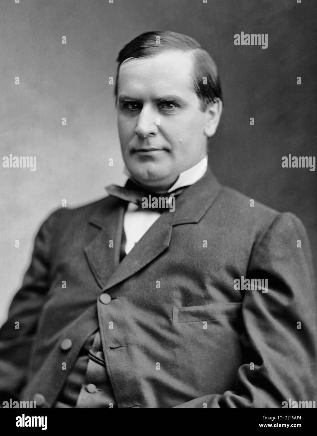 William McKinley. seated facing left, between 1870 and 1880 Stock Photo
