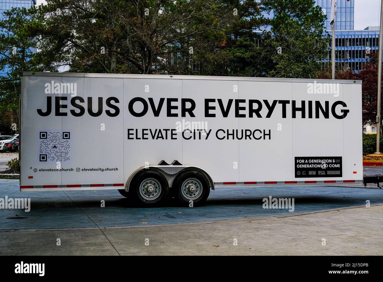 Elevate City Church Trailer Stock Photo