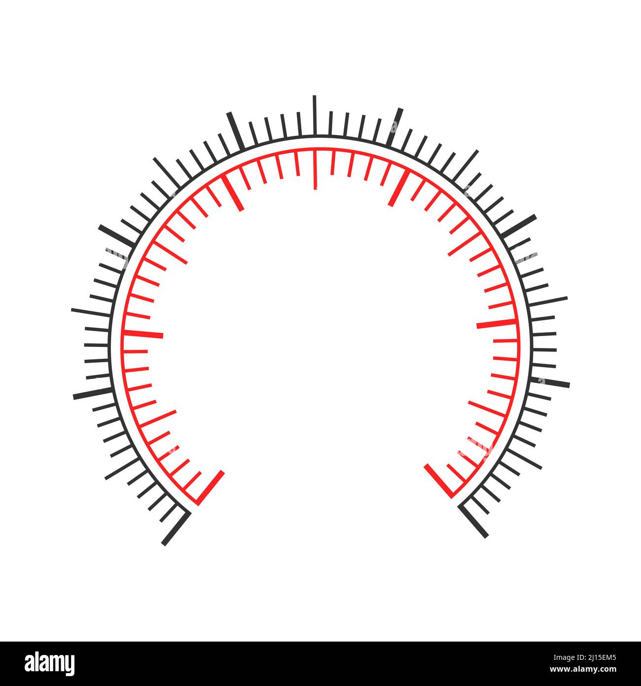 Pressure meter scale. Manometer, barometer, speedometer, tonometer, thermometer, navigator or
