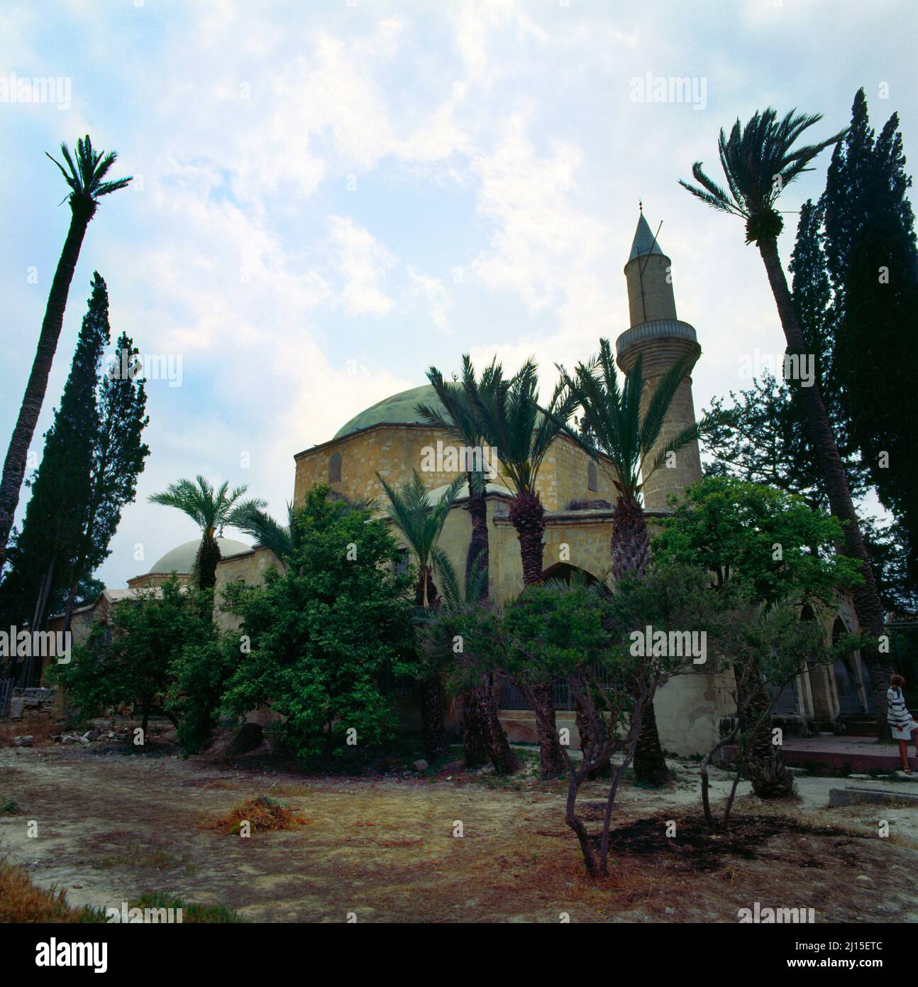 Hala Sultan Tekke Mosque Cyprus Stock Photo