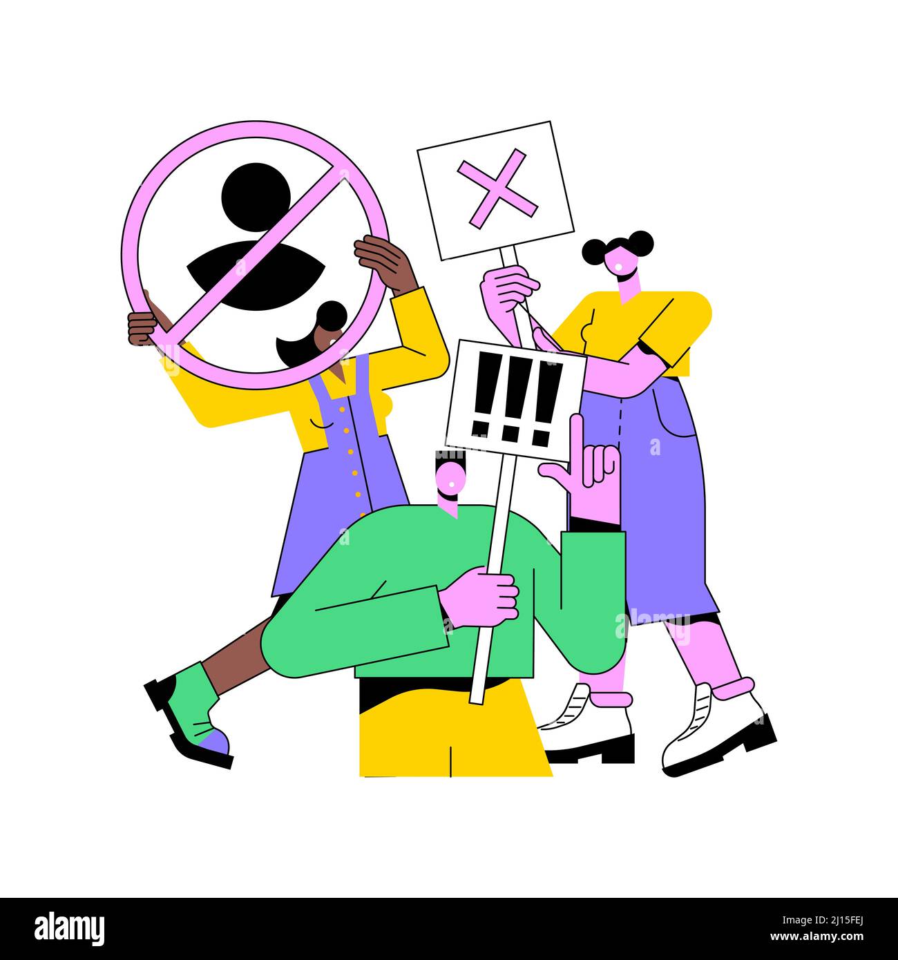 Boycott abstract concept vector illustration. Political program