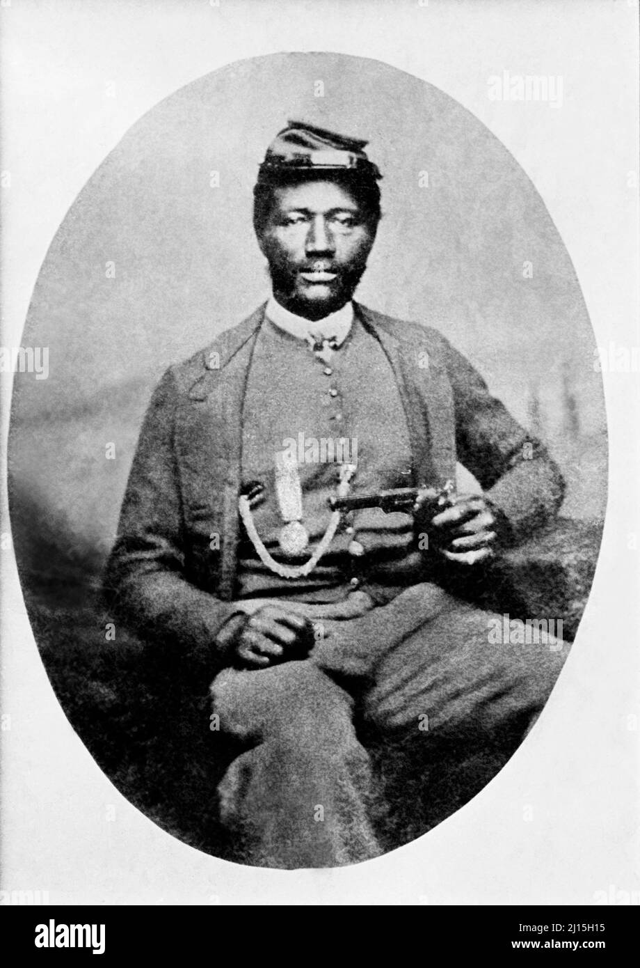 James H. Harris (1828-1898), African American Union Army soldier during the American Civil War,  recipient of Medal of Honor for his actions at the 1864 Battle of Chaffin's Farm, W.E.B. Du Bois Collection Stock Photo