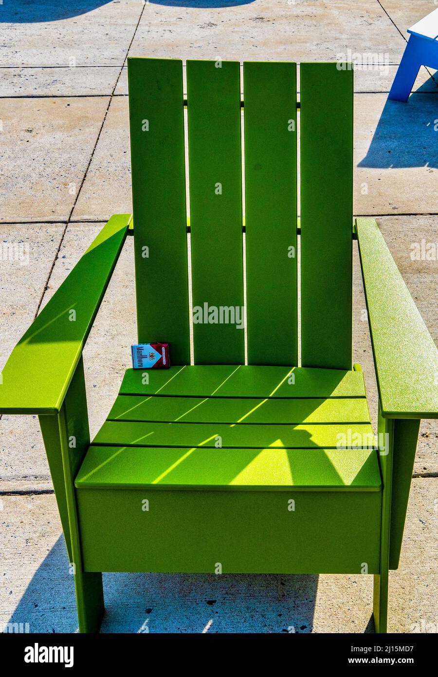 Marlboro pack on the chair Stock Photo