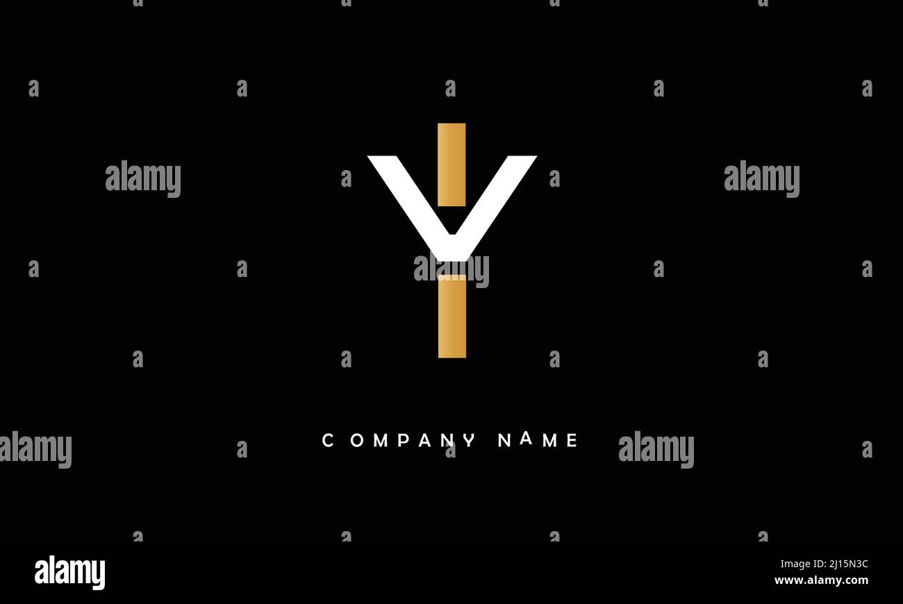 YI or iy alphabets initial letters monogram Stock Vector
