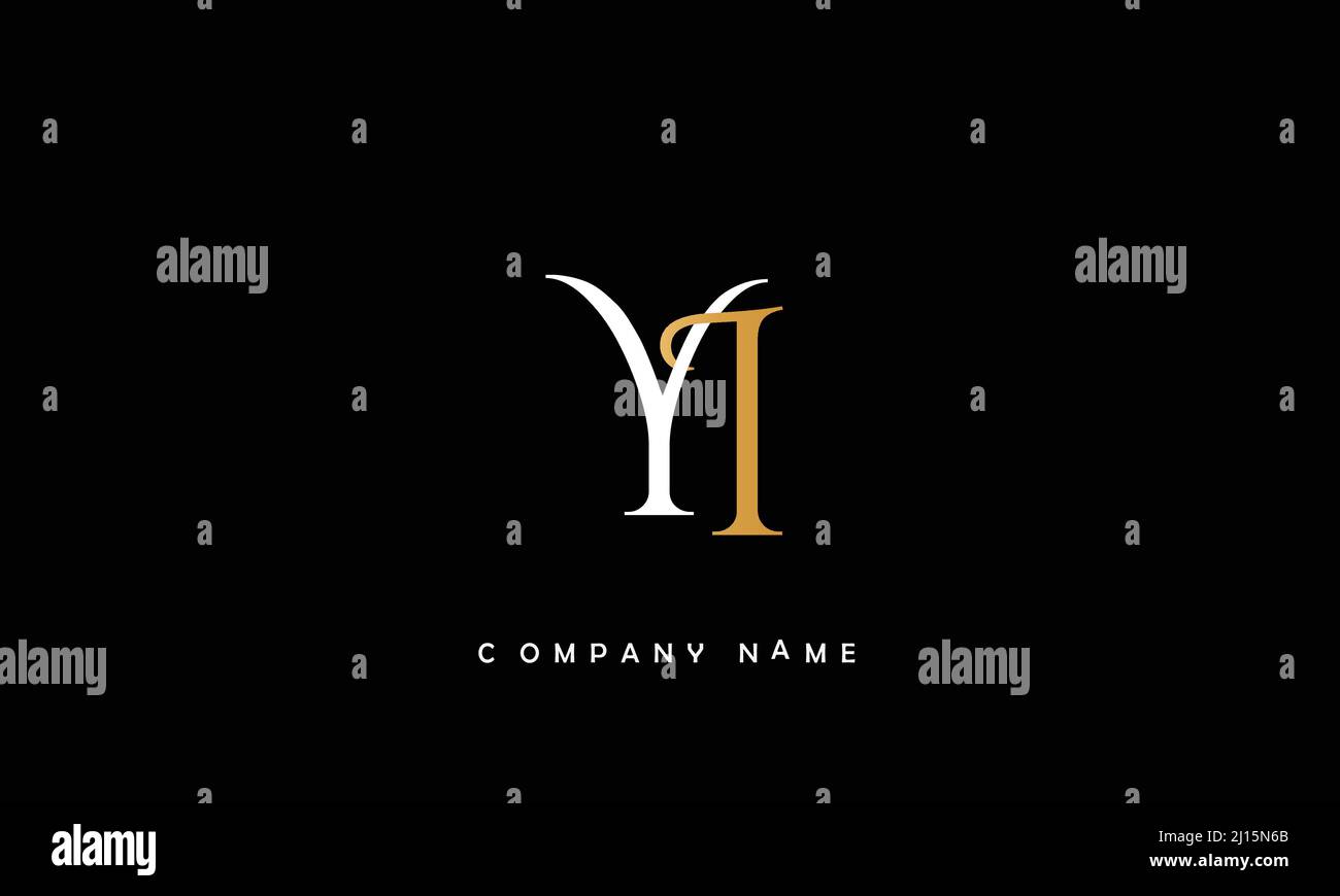 YI or iy alphabets initial letters monogram Stock Vector