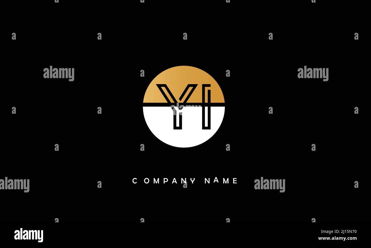 YI or iy alphabets initial letters monogram Stock Vector