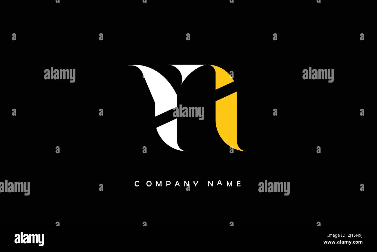 YI or iy alphabets initial letters monogram Stock Vector