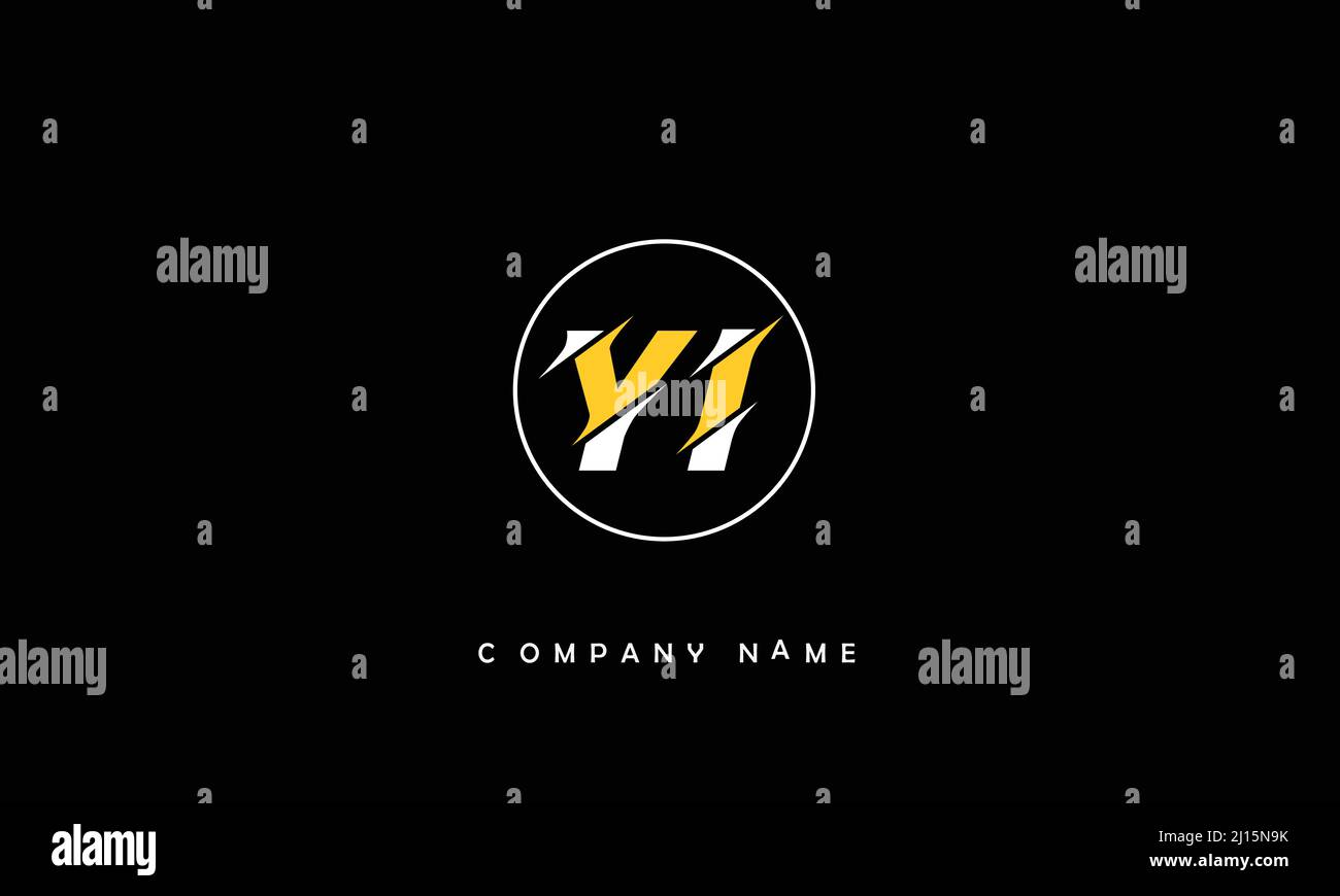 YI or iy alphabets initial letters monogram Stock Vector