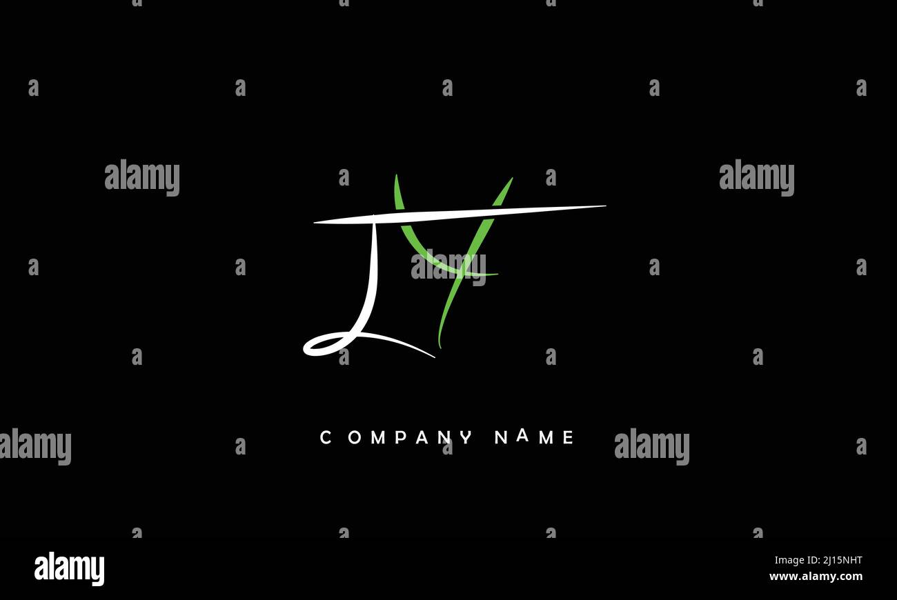 YI or iy alphabets initial letters monogram Stock Vector