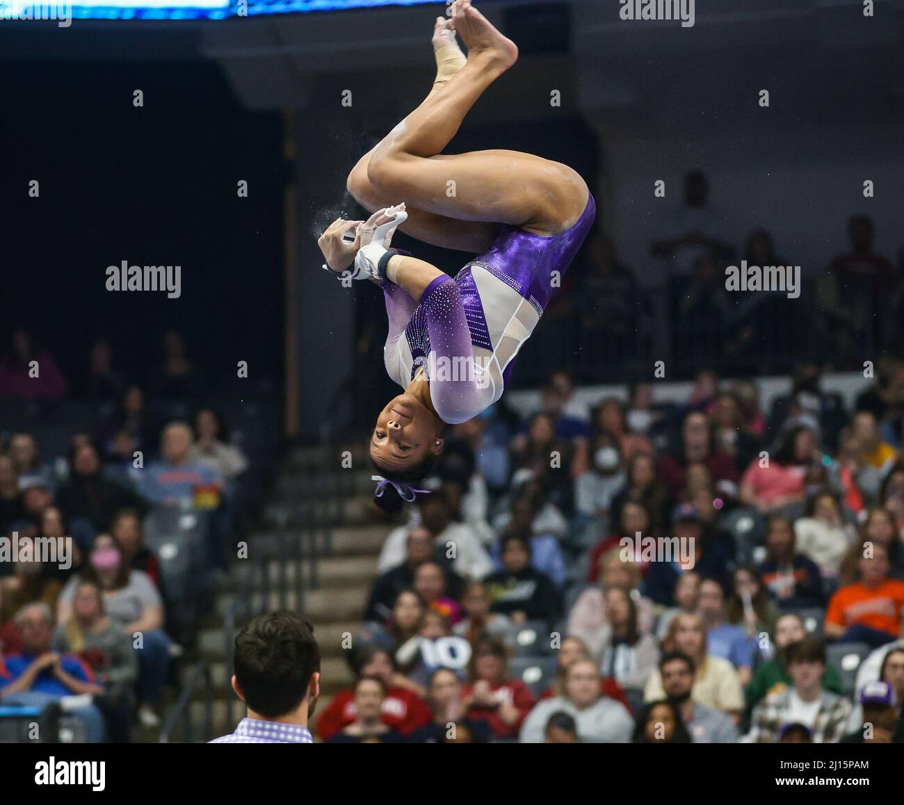 Birmingham, AL, USA. 19th Mar, 2022. LSU's Haleigh Bryant turns in the
