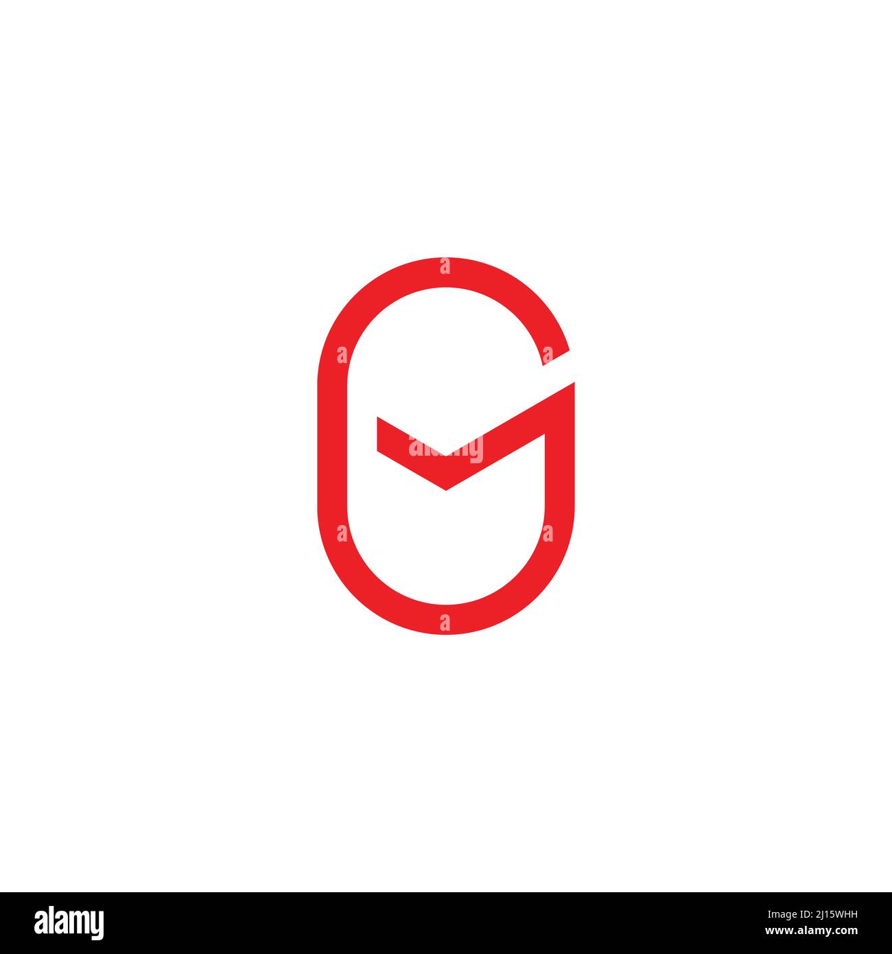 letter gm circle linked geometric line simple logo vector Stock Vector ...
