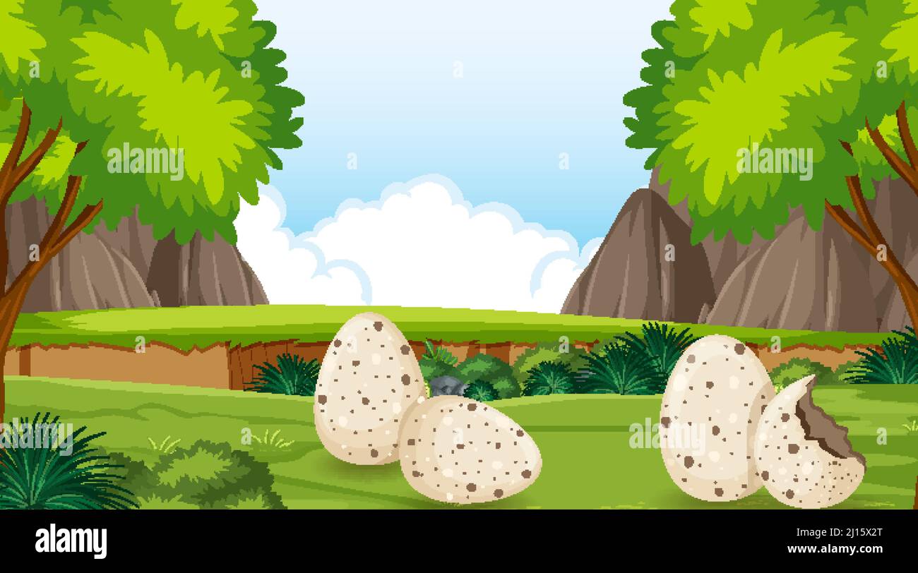 Beautiful green nature landscape illustration Stock Vector Image & Art ...