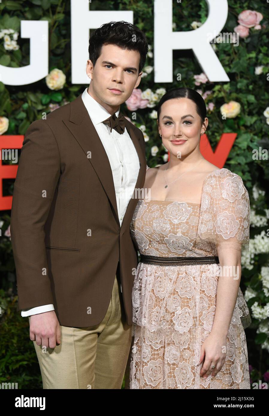 London, UK. March 22nd, 2022, London, UK. Luke Newton and Jade Louise Davies attending the