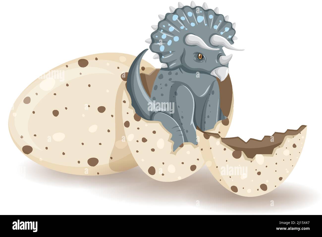 Triceratops hatching from egg illustration Stock Vector Image & Art - Alamy