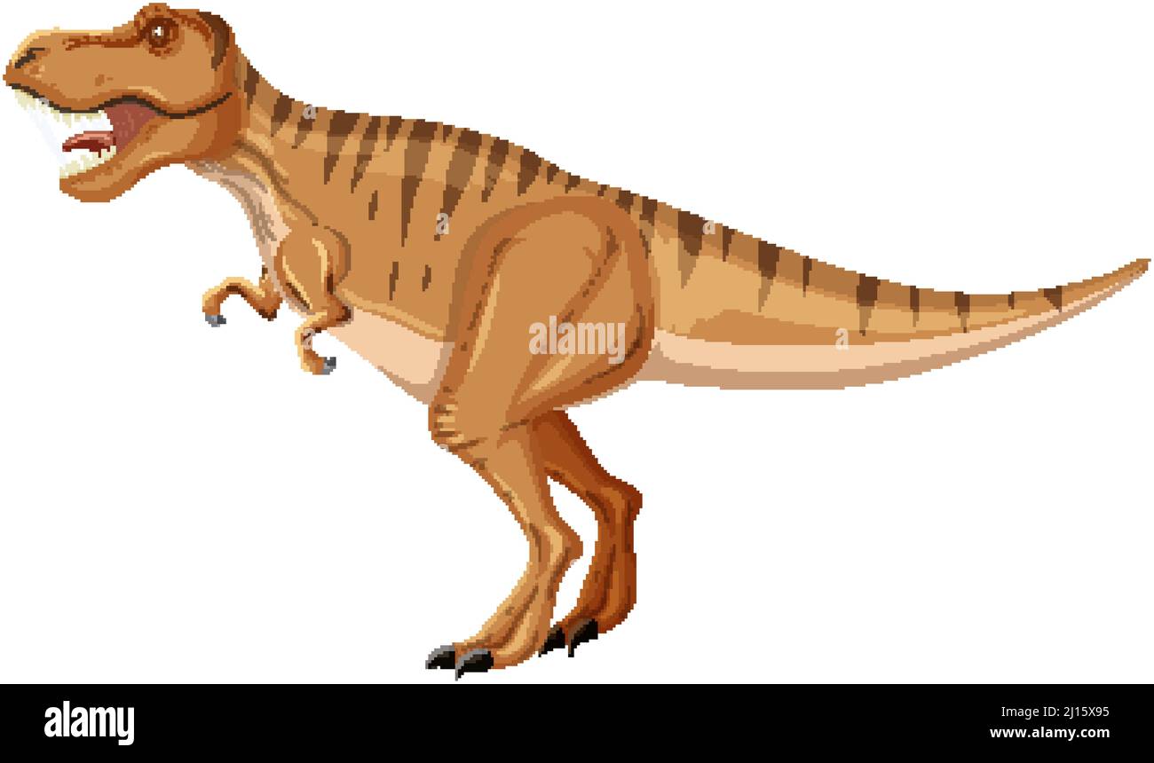 Tyrannosaurus Rex dinosaur on white background illustration Stock Vector