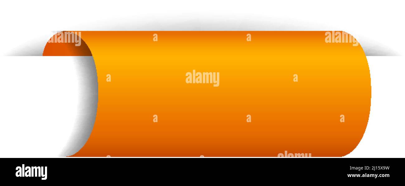 Orange banner design on white background illustration Stock Vector ...