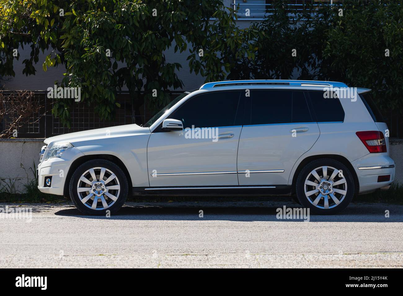 Side; Turkey &#8211; March 01 2022: white Mercedes-Benz GLK-class is ...