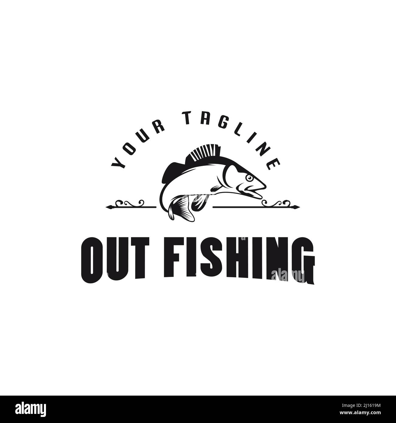 https://c8.alamy.com/comp/2J1619M/illustration-of-fish-hunter-black-fishing-logo-design-template-illustration-fishing-sport-logo-2J1619M.jpg